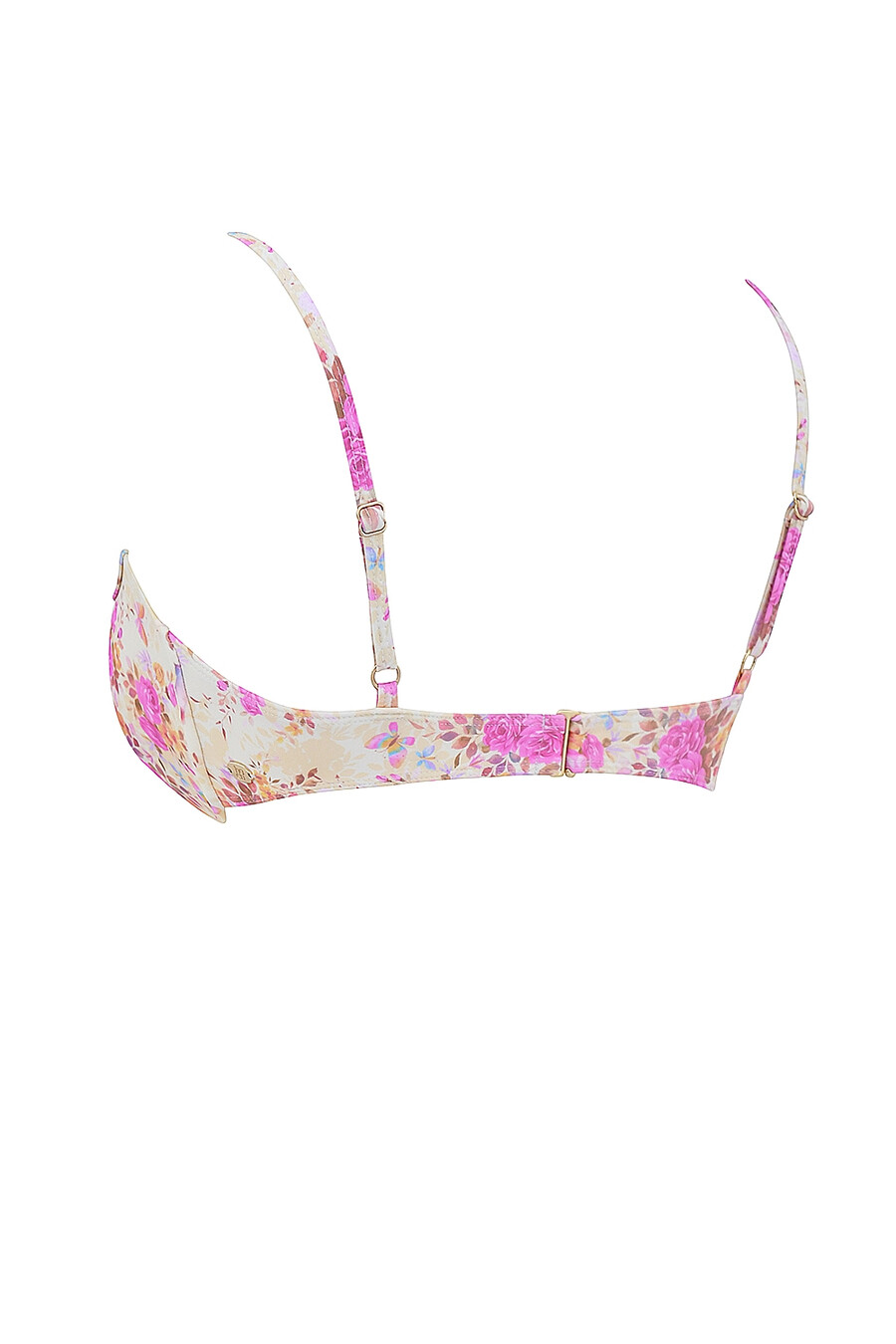 bikini-oberteil mit blumenmuster und bügeln