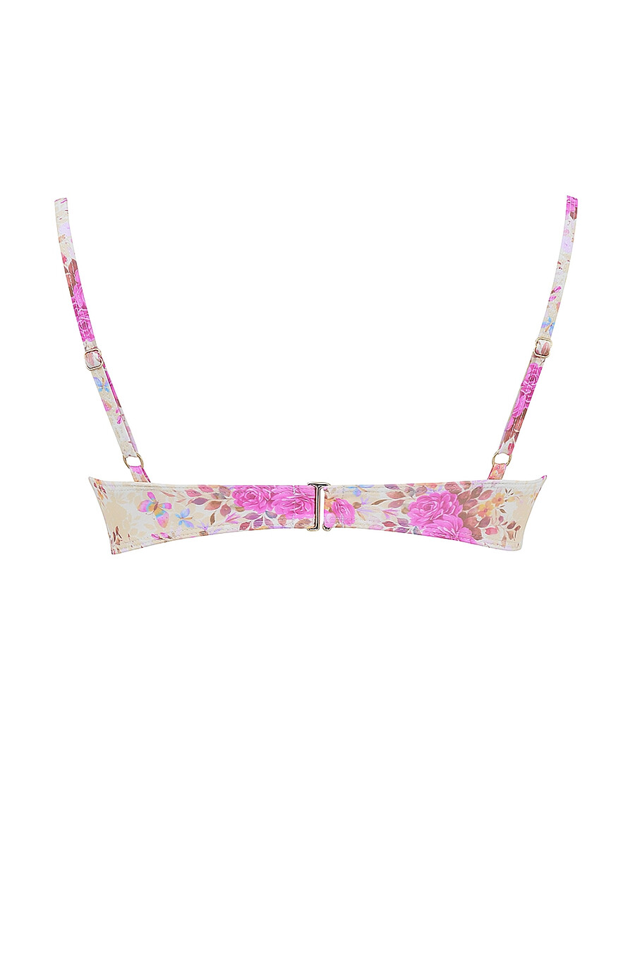 bikini-oberteil mit blumenmuster und bügeln