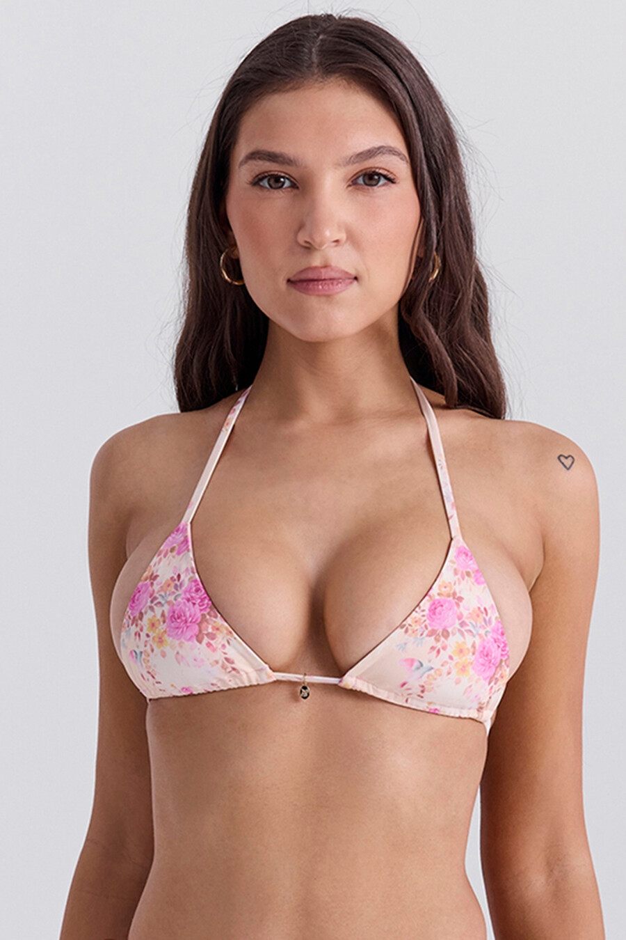 bikini-oberteil mit blumenmuster