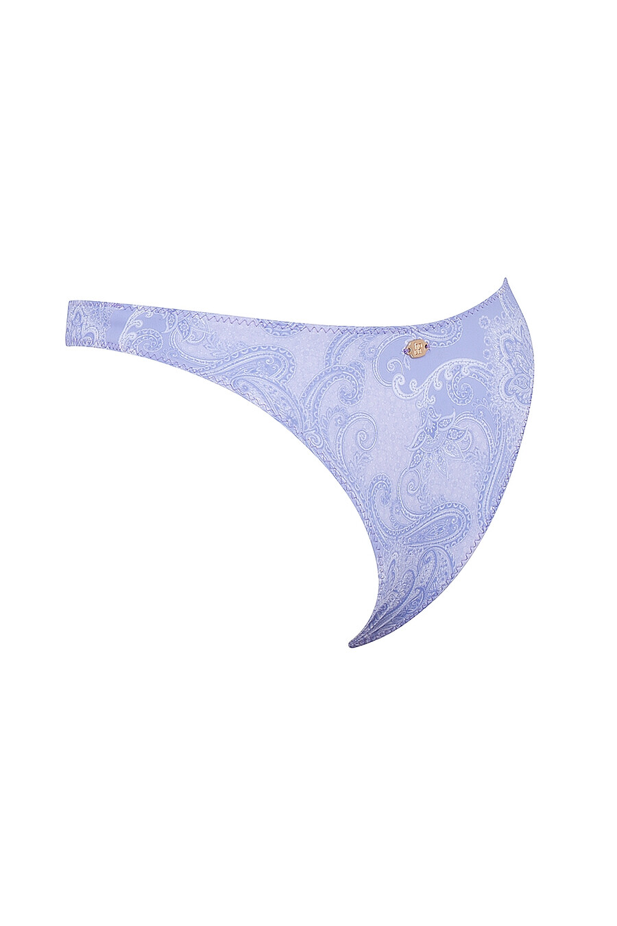 lavendelfarbenes bikinihöschen mit paisley-muster und hohem beinausschnitt