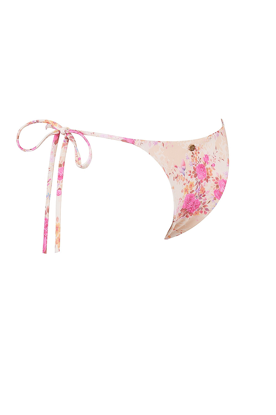 bikinihose mit blumenmuster und seitlichen bindebändern