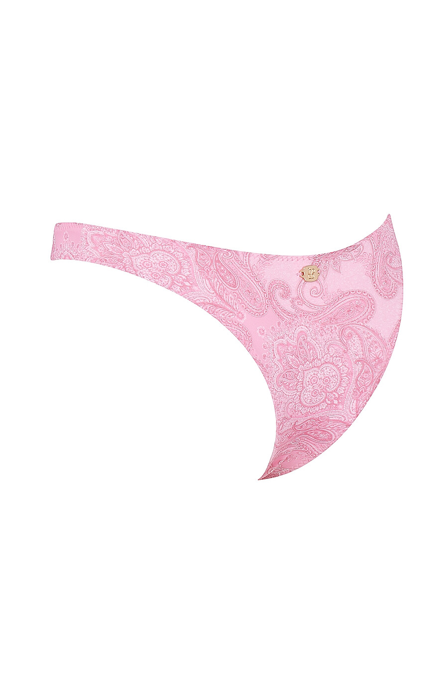 pinkfarbenes bikinihöschen mit paisley-muster und hohem beinausschnitt