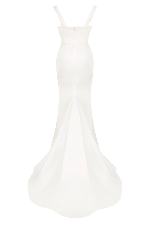 elfenbeinfarbenes brautkleid mit drapiertem korsett – limitierte auflage