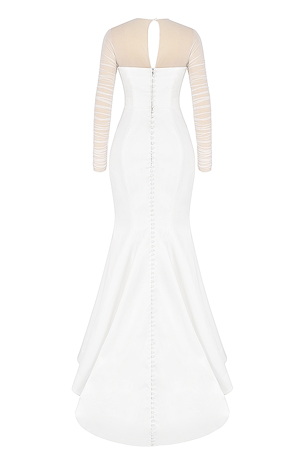 weißes brautkleid aus satin