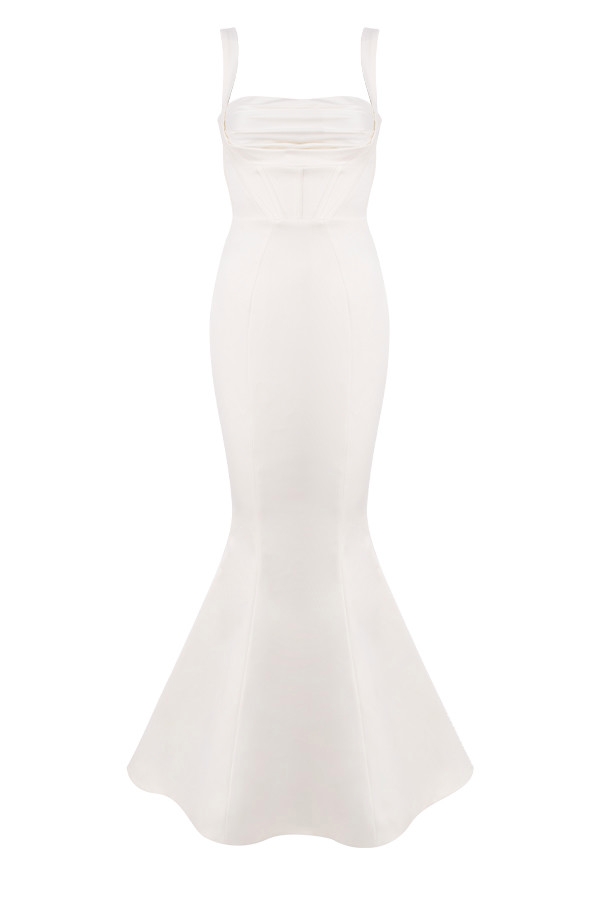 elfenbeinfarbenes balconette-brautkleid mit korsett – limitierte auflage