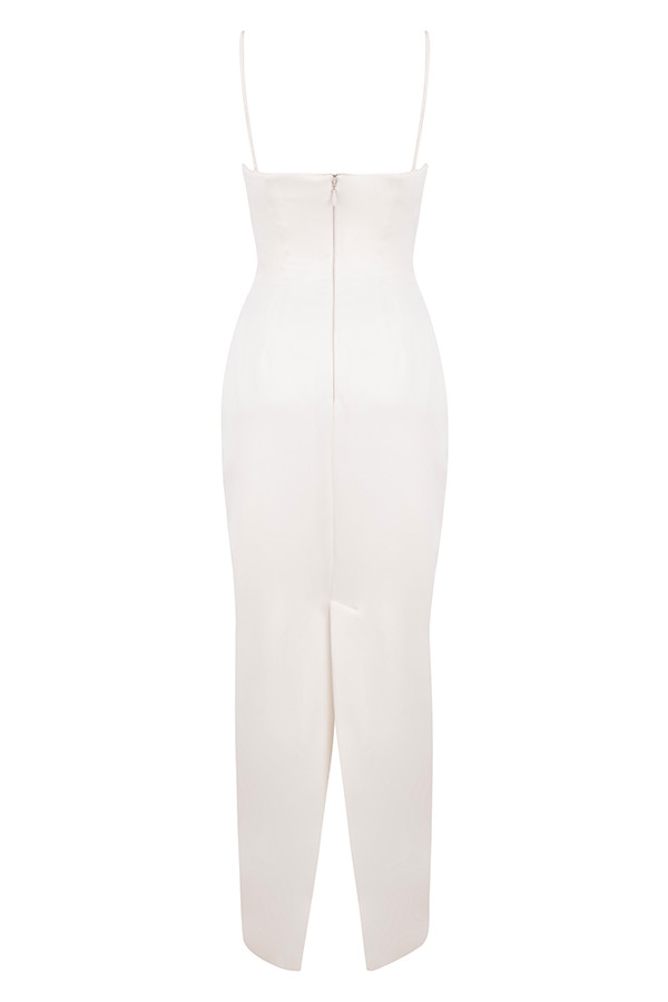 elfenbeinfarbenes drapiertes brautkleid – limitierte auflage