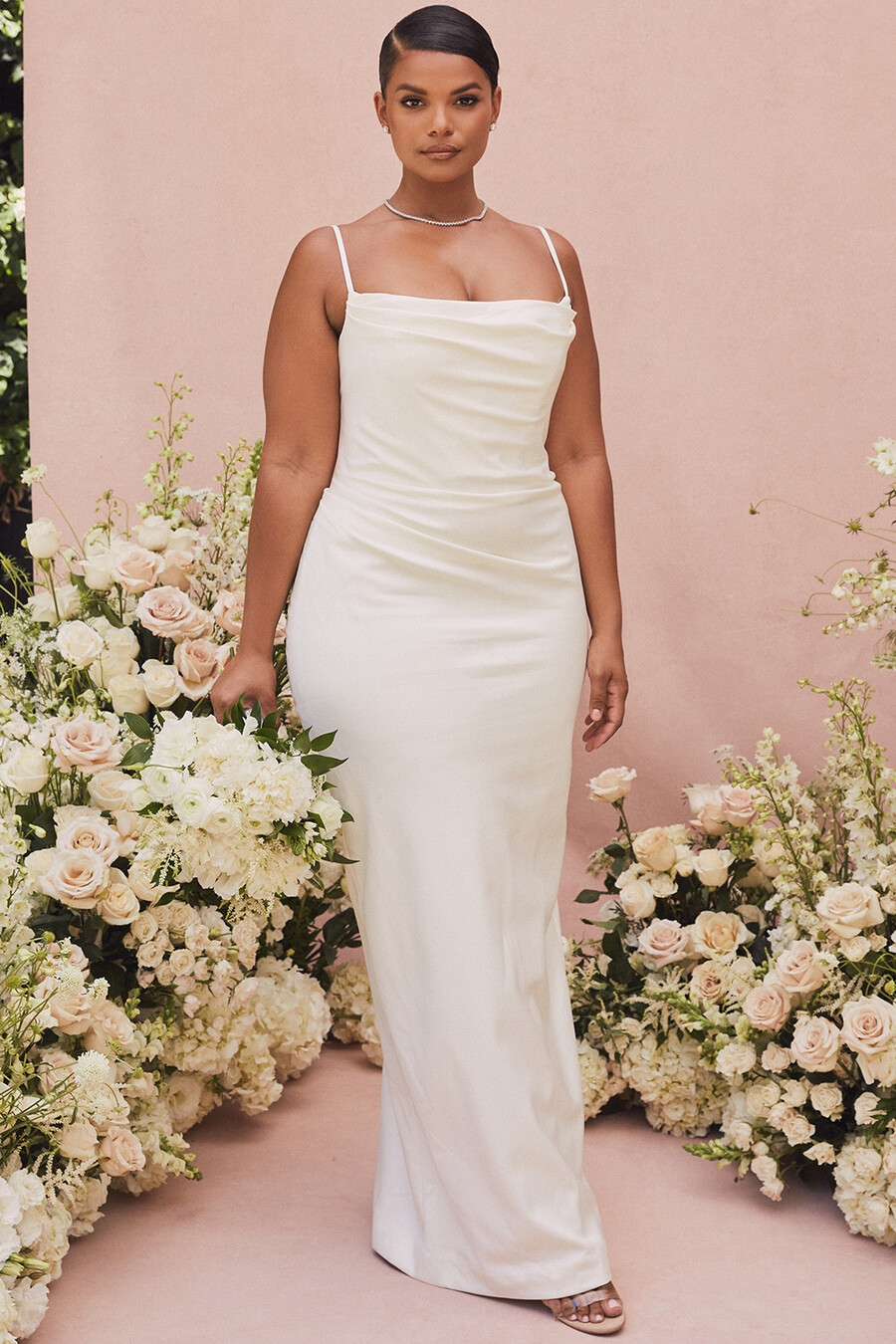 elfenbeinfarbenes drapiertes brautkleid – limitierte auflage
