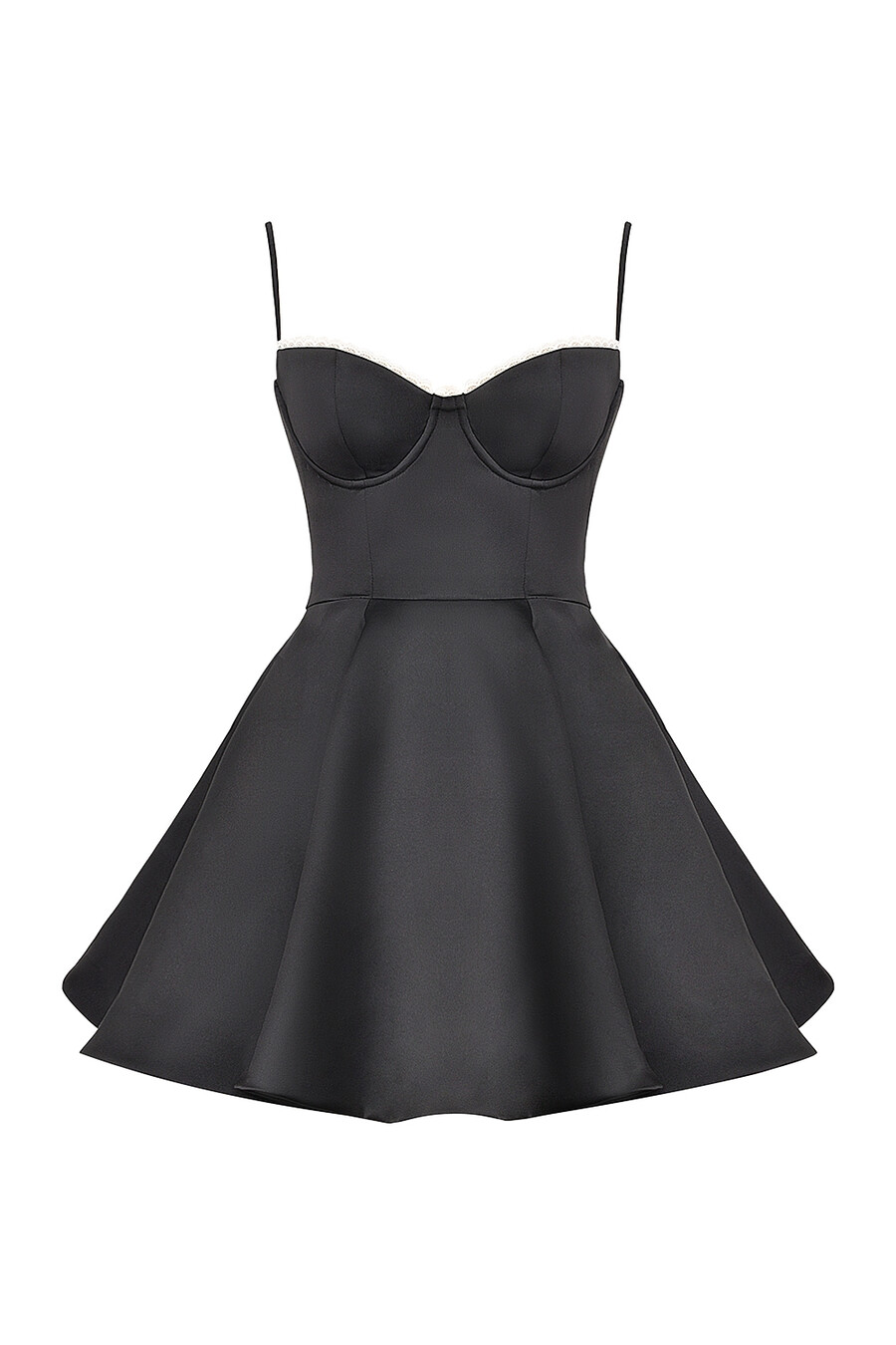 schwarzes tüll-minikleid