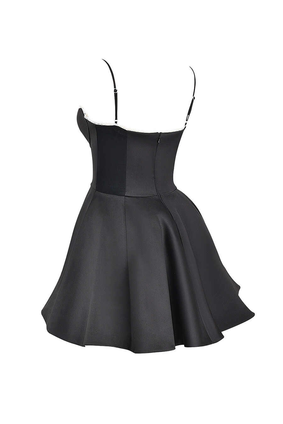schwarzes tüll-minikleid