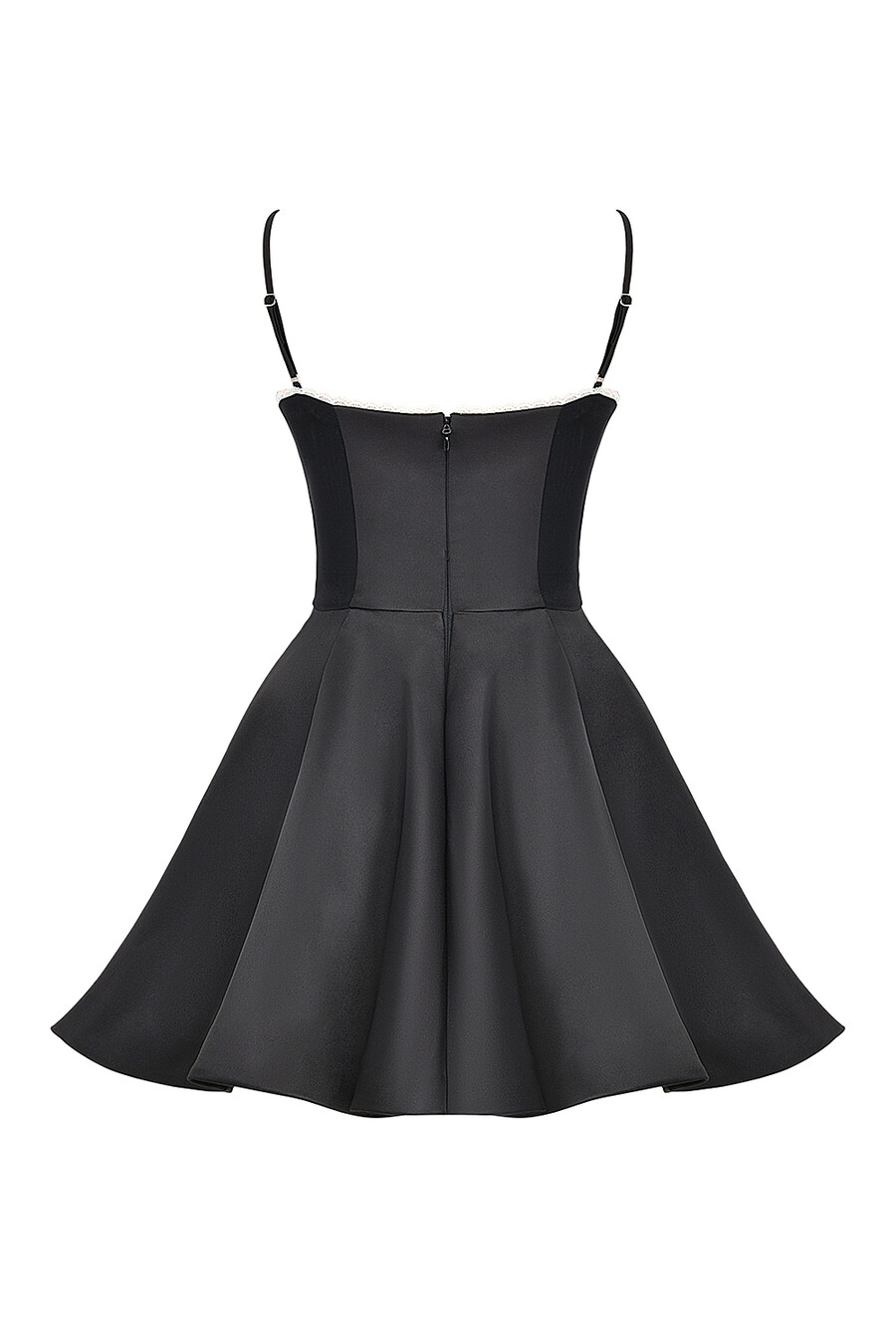 schwarzes tüll-minikleid