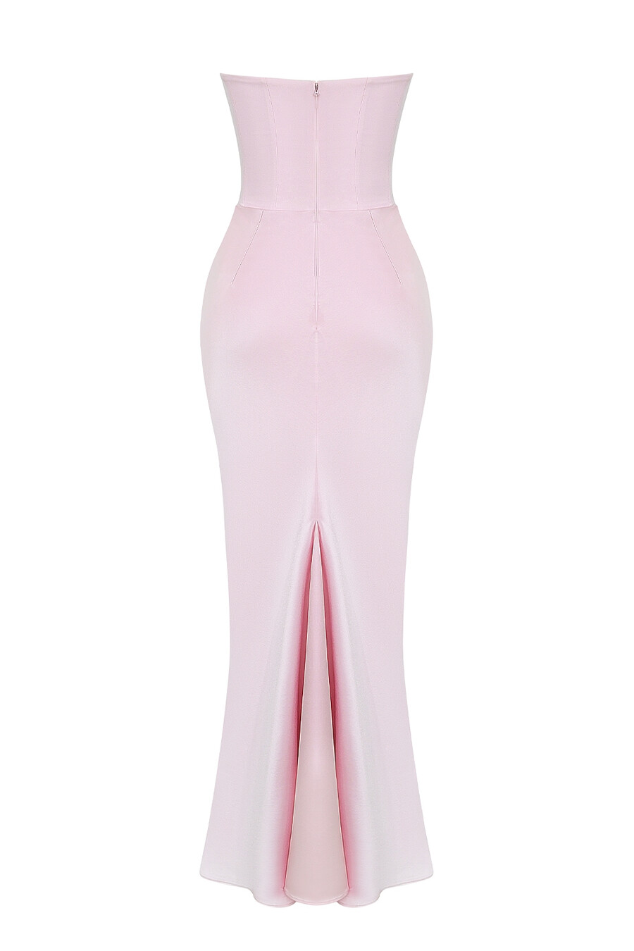 rose shadow trägerloses maxikleid mit korsett-design
