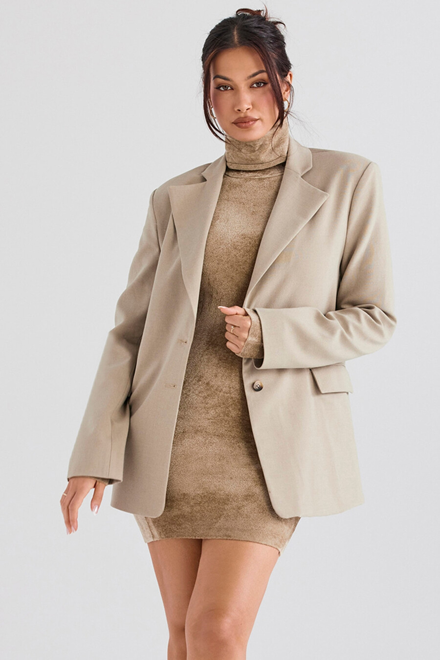 oversize-blazer in nerz