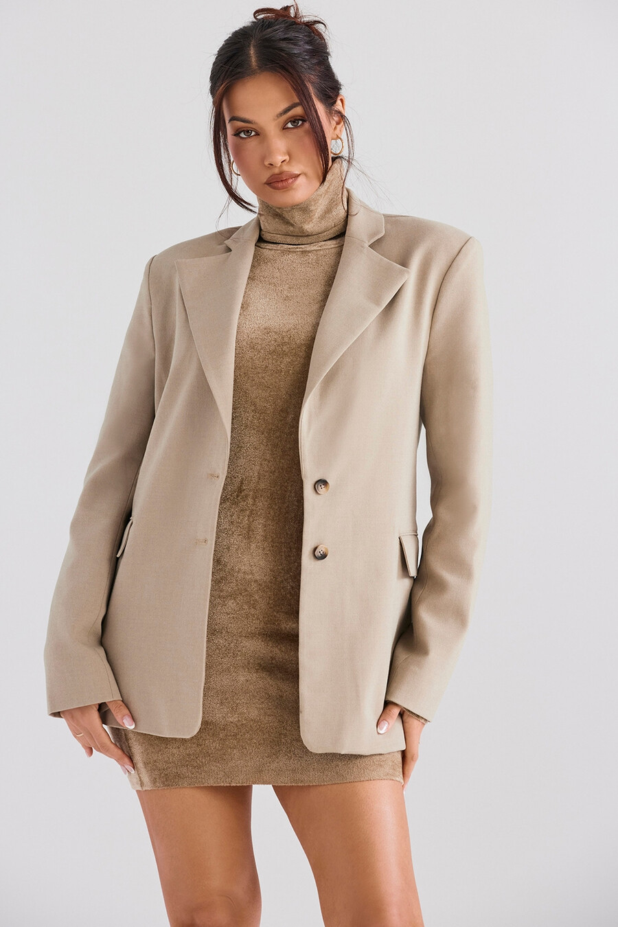 oversize-blazer in nerz