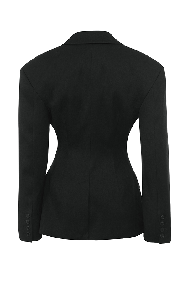 schwarzer sanduhr-blazer