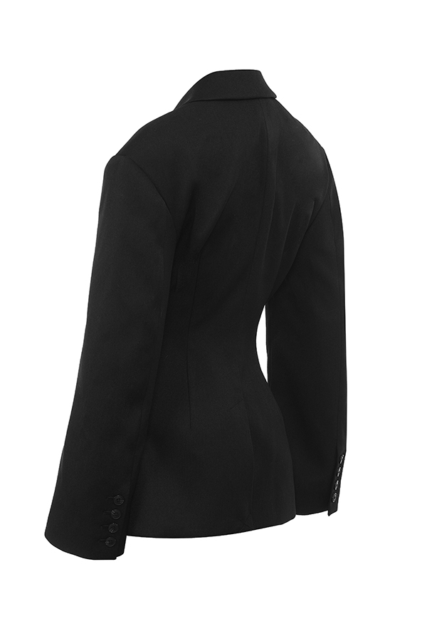 schwarzer sanduhr-blazer