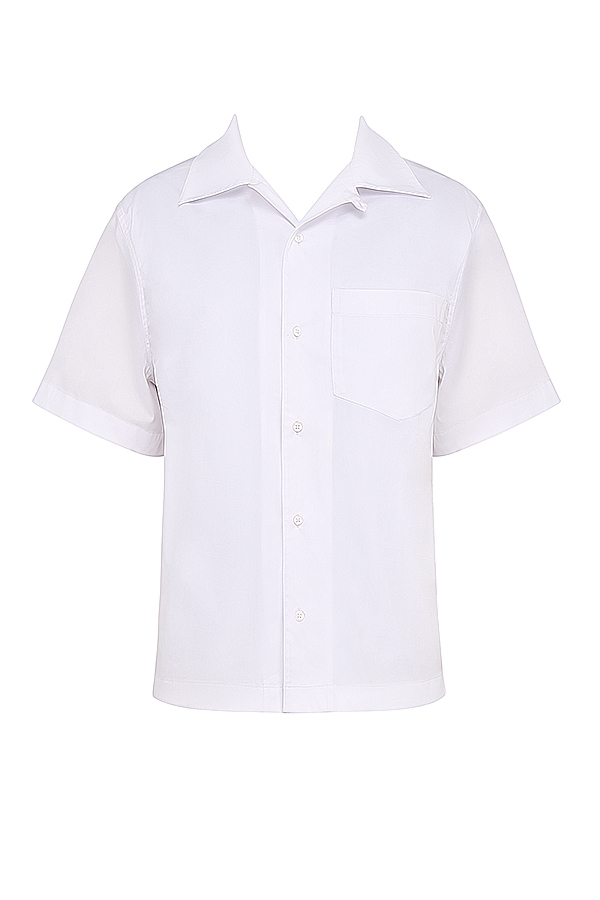 weißes oversize-hemd