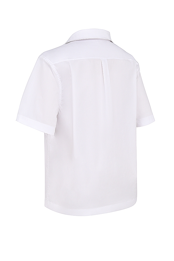 weißes oversize-hemd