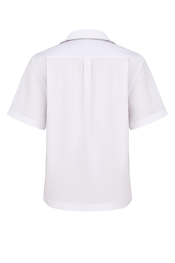 weißes oversize-hemd