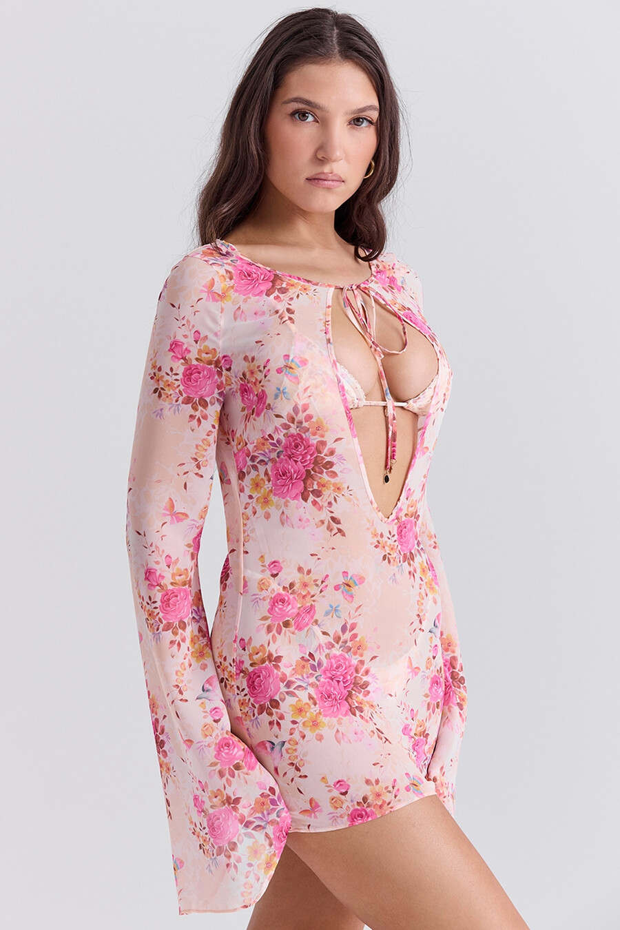 strandkleid mit blumenmuster