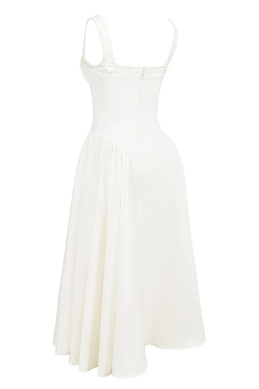 weißes baumwoll-midikleid