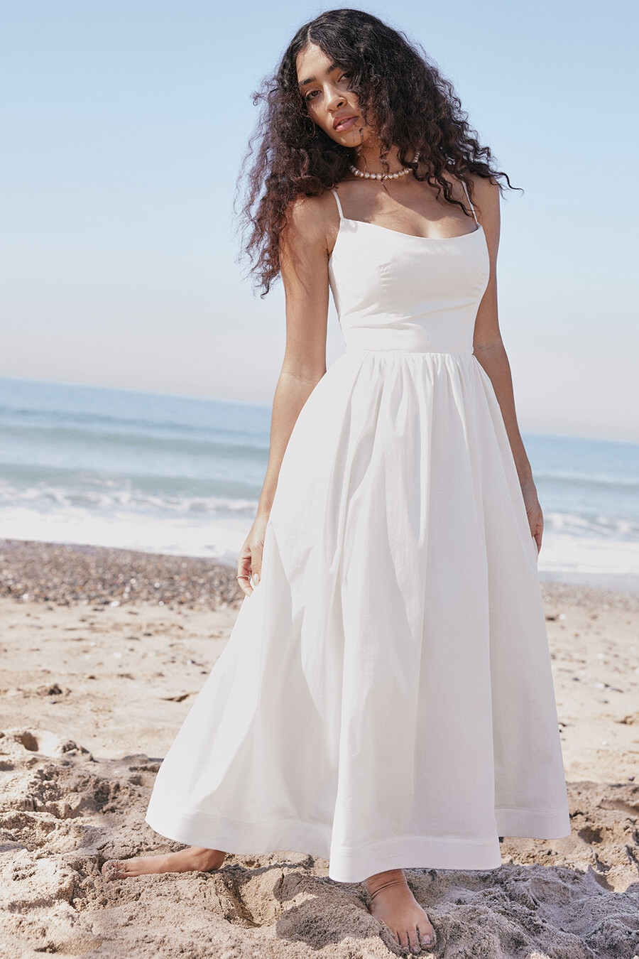 elfenbeinfarbenes korsett-sommerkleid