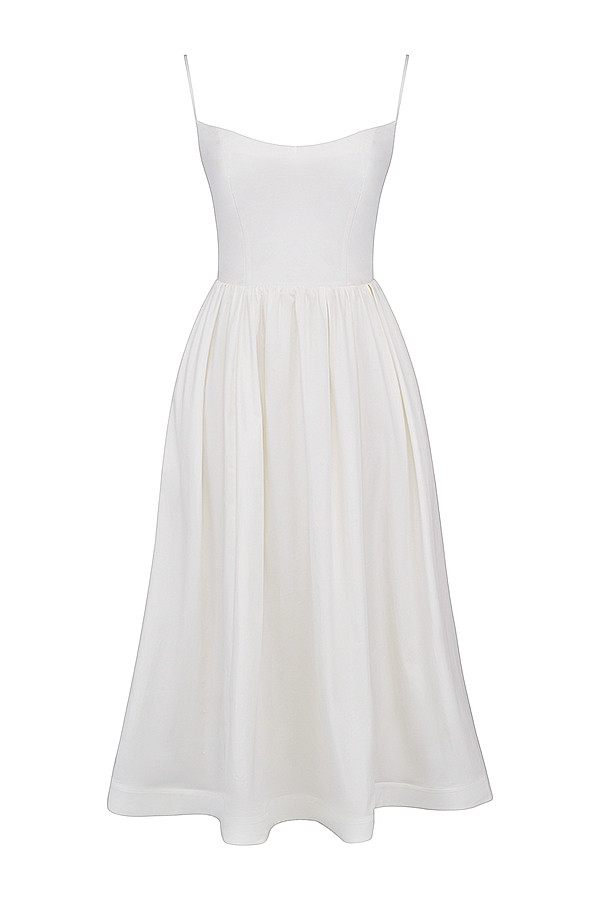 elfenbeinfarbenes korsett-sommerkleid