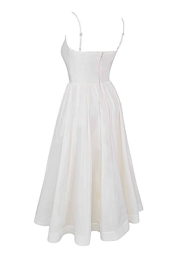 elfenbeinfarbenes korsett-sommerkleid