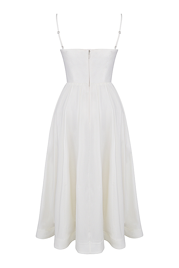 elfenbeinfarbenes korsett-sommerkleid