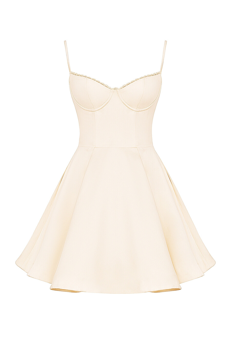 vintage cremefarbenes tüll-minikleid
