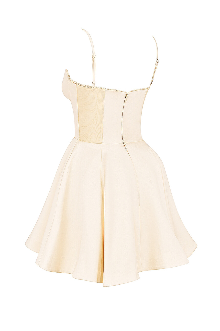 vintage cremefarbenes tüll-minikleid