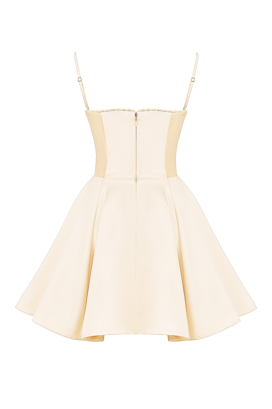 vintage cremefarbenes tüll-minikleid