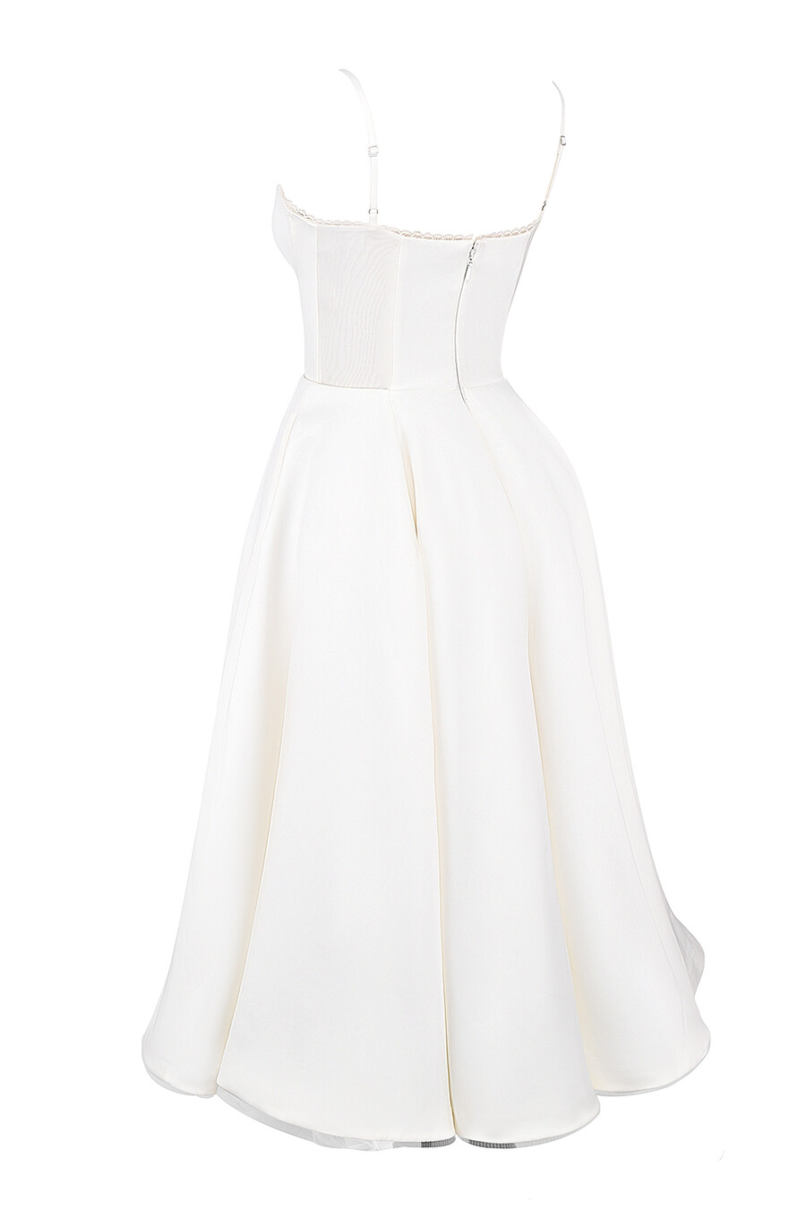 weißes tüll-midikleid