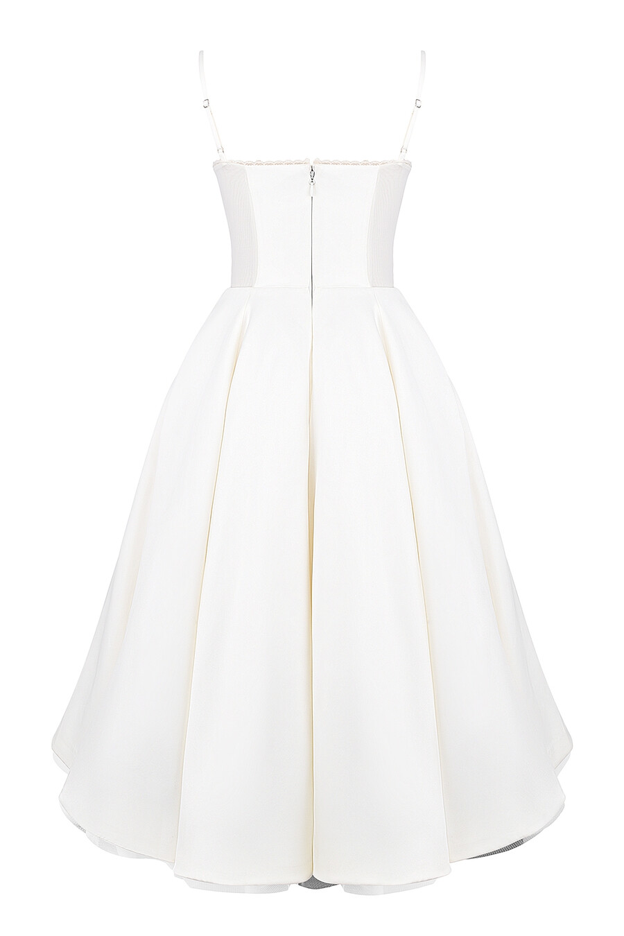 weißes tüll-midikleid