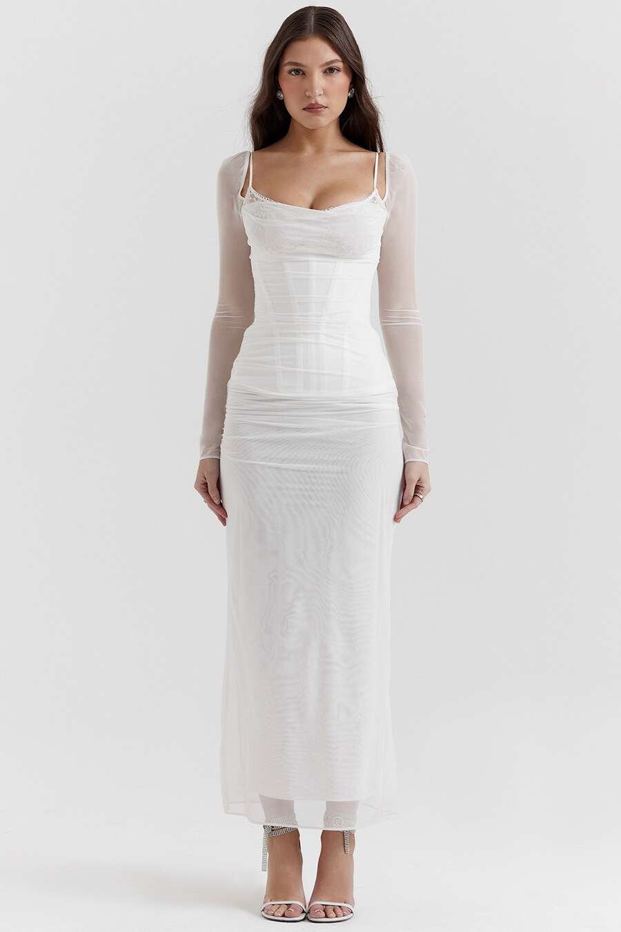 weißes maxikleid