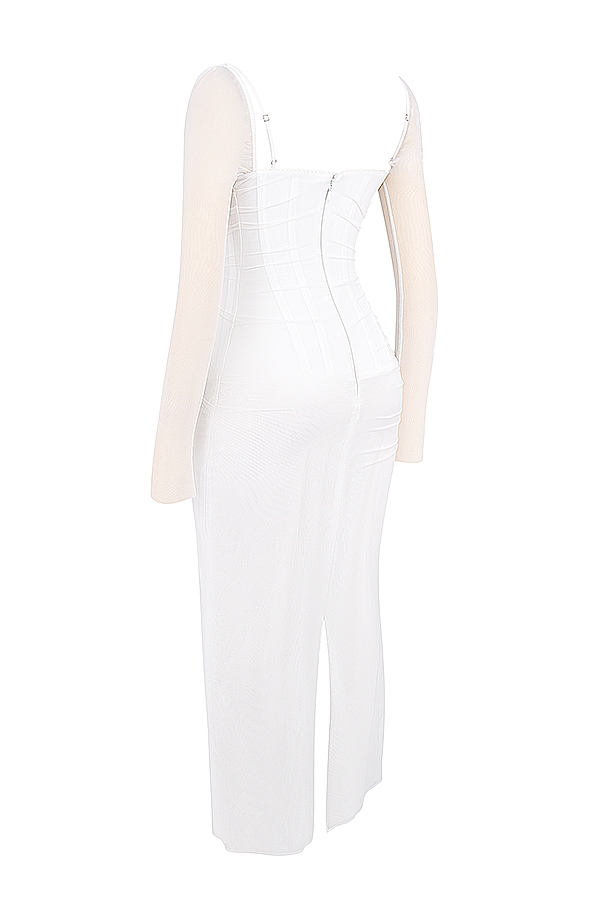 weißes maxikleid