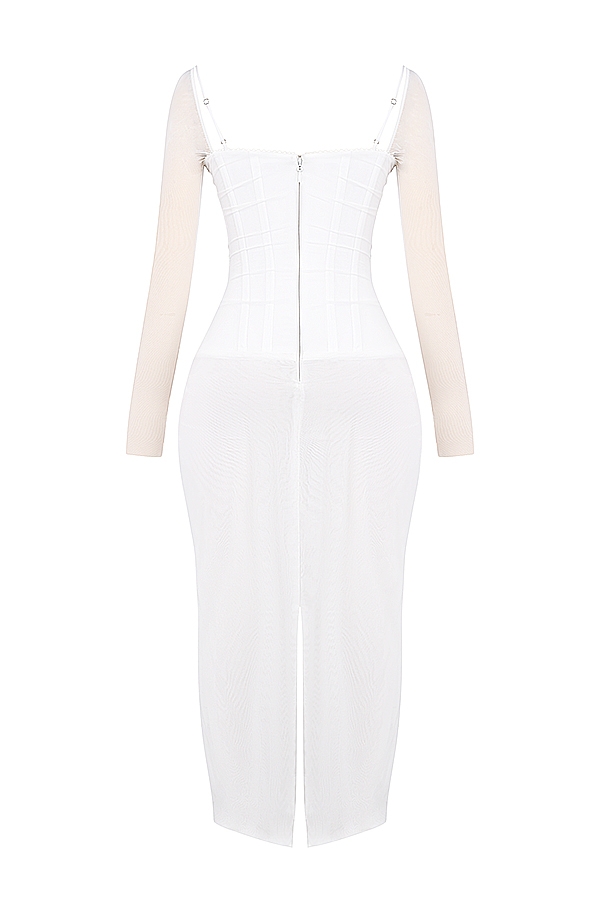 weißes maxikleid