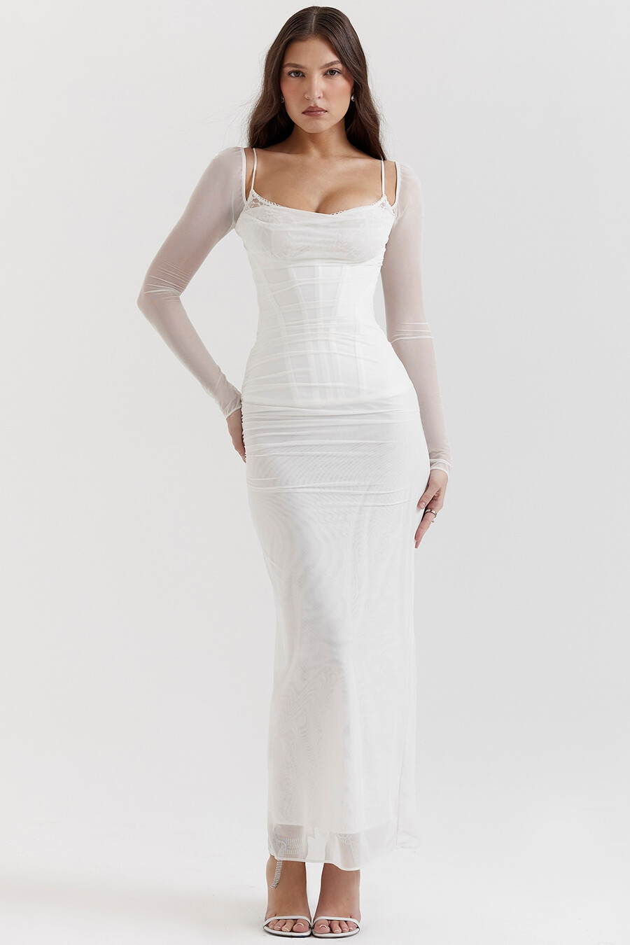 weißes maxikleid
