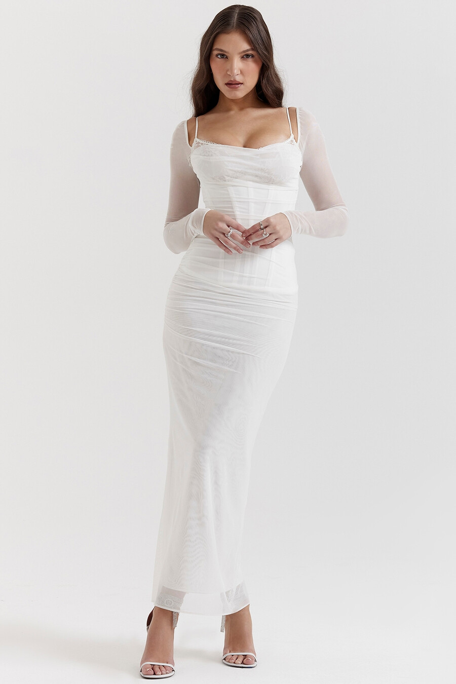weißes maxikleid