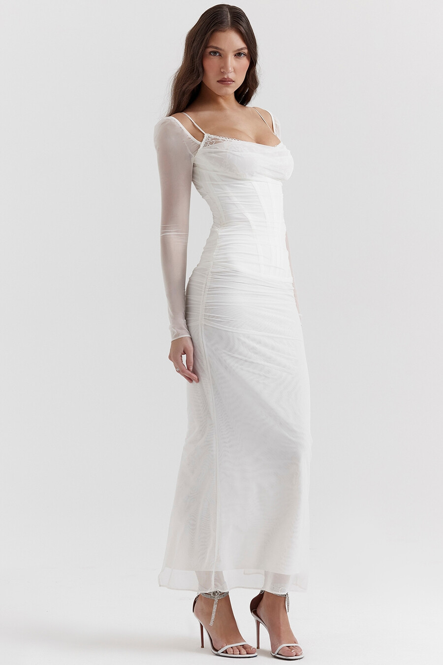 weißes maxikleid