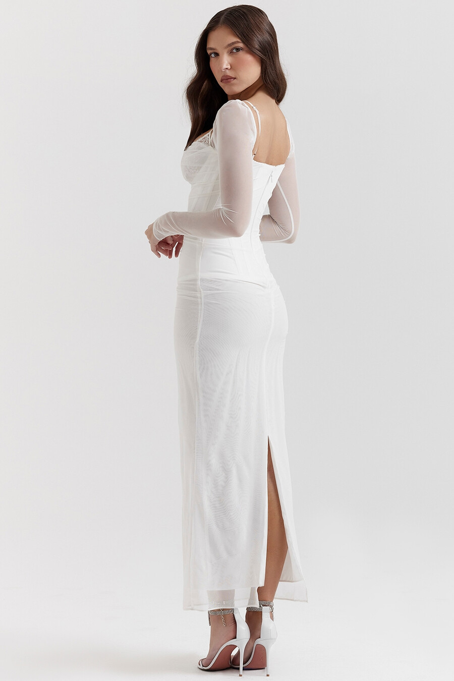 weißes maxikleid