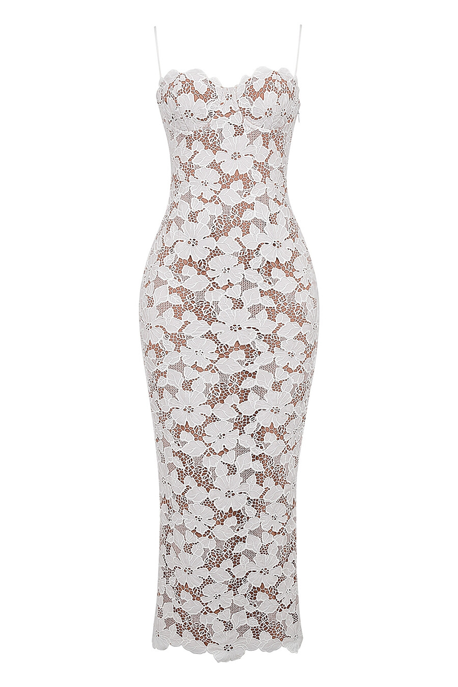 weißes maxikleid mit blumenstickerei