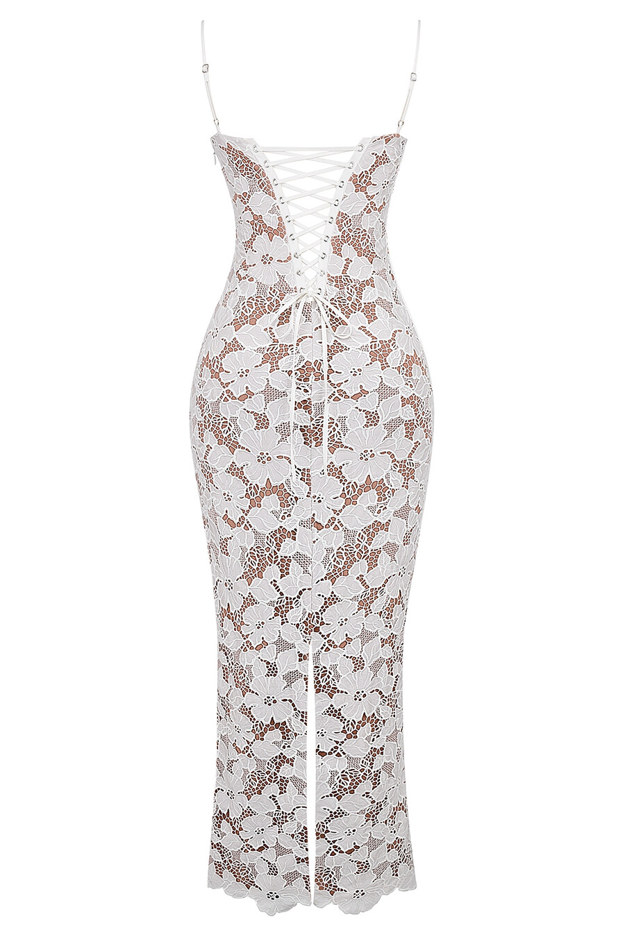 weißes maxikleid mit blumenstickerei