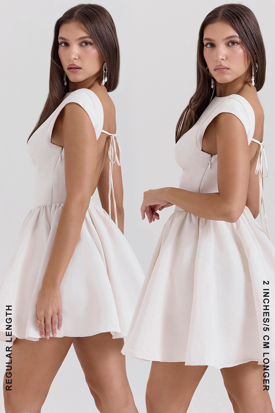 weißes minikleid mit offenem rücken