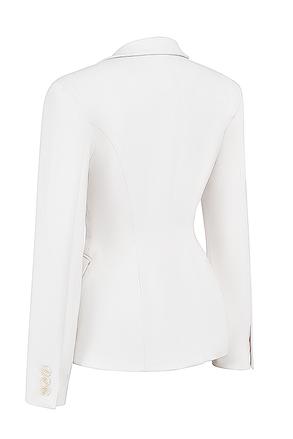 elfenbeinfarbener taillierter blazer