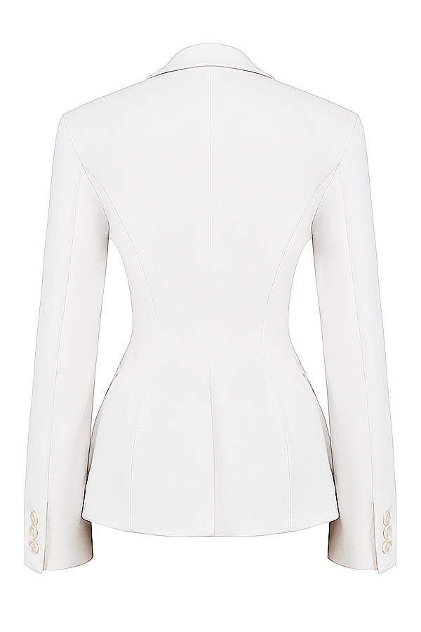elfenbeinfarbener taillierter blazer