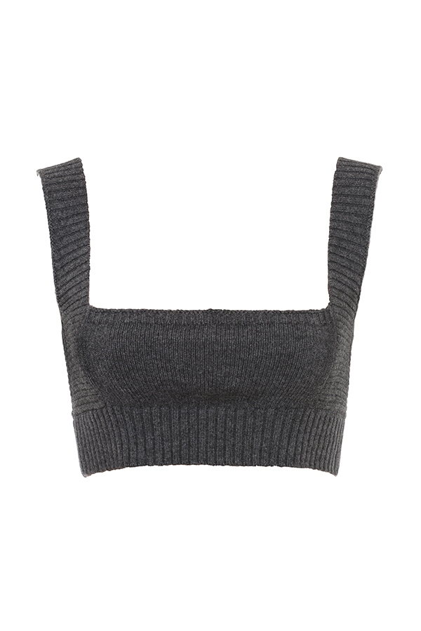 bralette aus anthrazitfarbenem kaschmir-mix