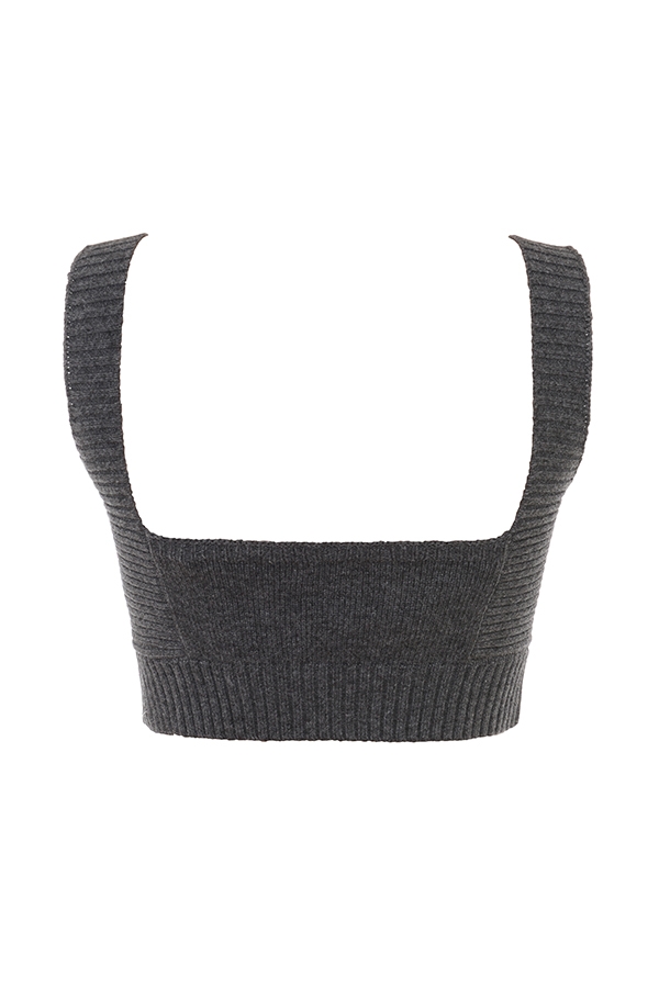 bralette aus anthrazitfarbenem kaschmir-mix