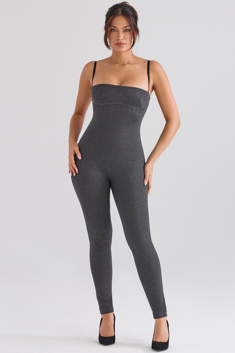 anthrazitfarbener loungewear-jumpsuit