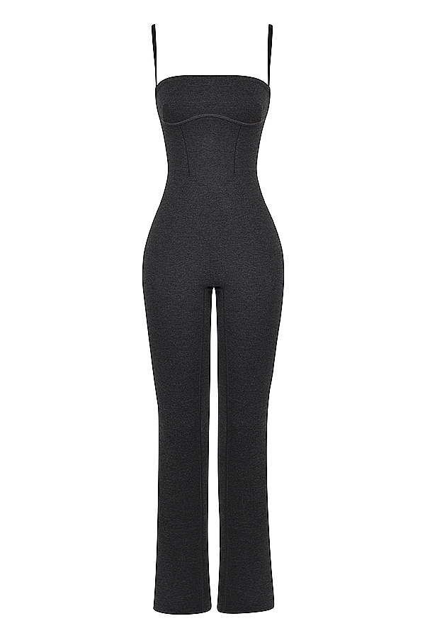 anthrazitfarbener loungewear-jumpsuit