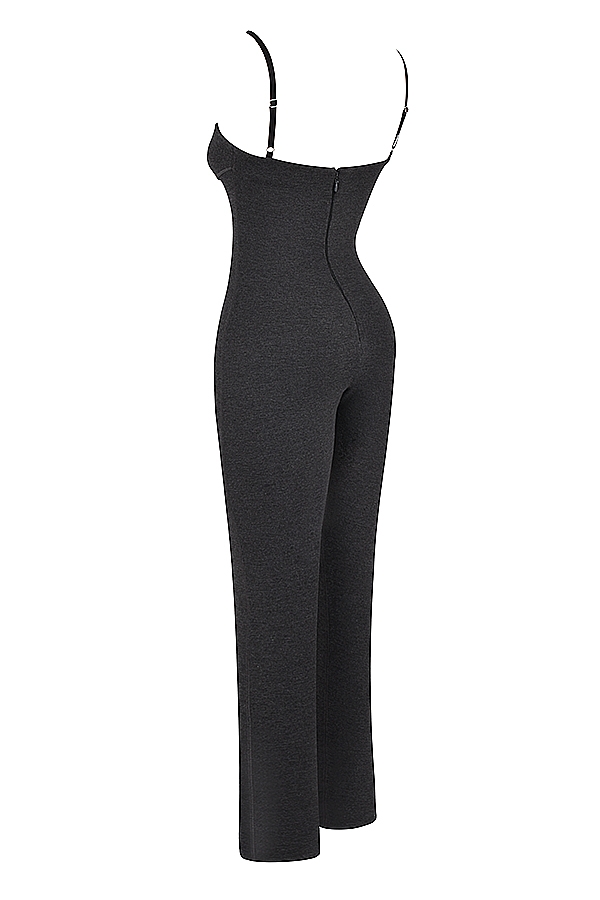 anthrazitfarbener loungewear-jumpsuit